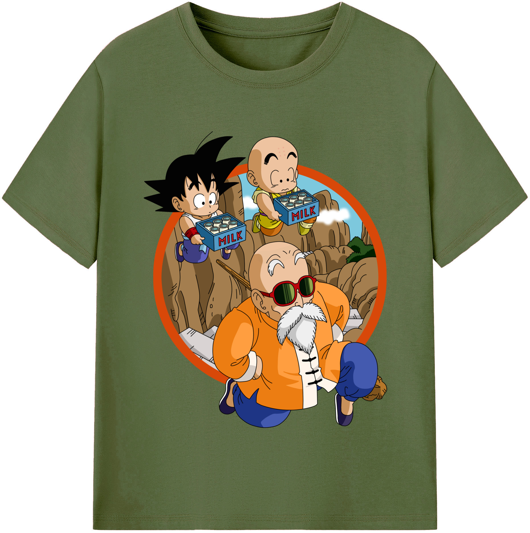 （画像用） ドラゴンボール 亀仙人（かめせんにん） DRAGON BALL Master Roshi Kame Sennin 綿100％半袖Tシャツ（フロントプリント）
